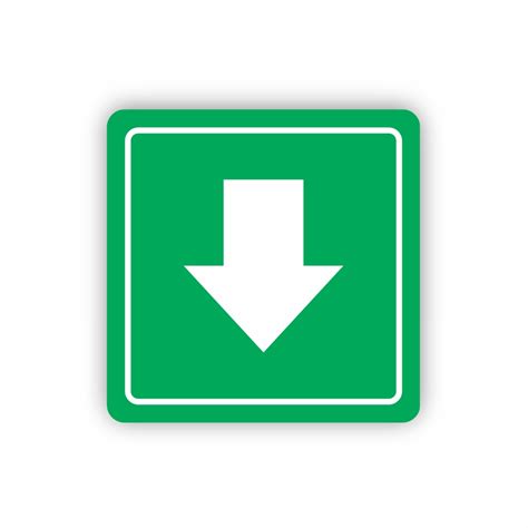 Green Arrow Symbolic Sign, Printed on White ACP (150 x 150mm)