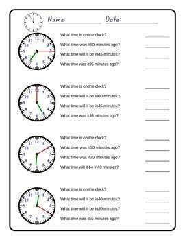 Telling Time, Fractions and Money worksheets - math activities ...