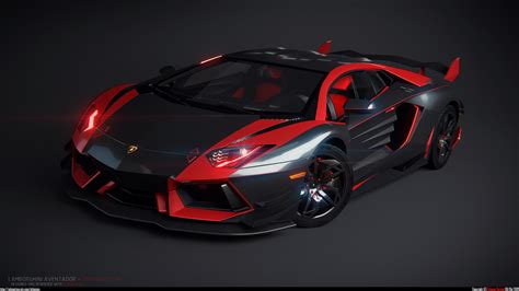 black and red coupe #Lamborghini #car Lamborghini Aventador #4K # ...