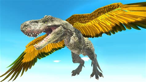 HUGE *NEW* UPDATE - WINGS! Flying T-REX! - Animal Revolt Battle ...