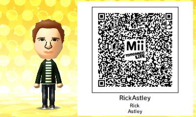 Mii QR Code - Rick Astley by AllEyesOnMii on DeviantArt