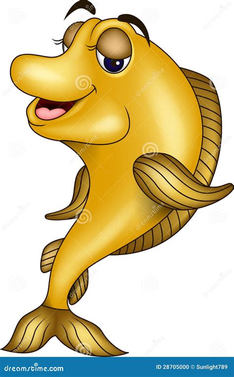 Funny Yellow Fish Cartoon Stock Illustration | CartoonDealer.com #28705000