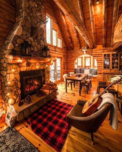 #cozy #winter #fall #guitar #fireplace #cabin #cozycabin #cottage # ...