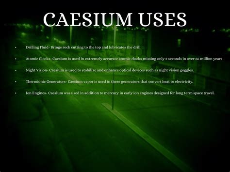 What is caesium used for - Wasscope