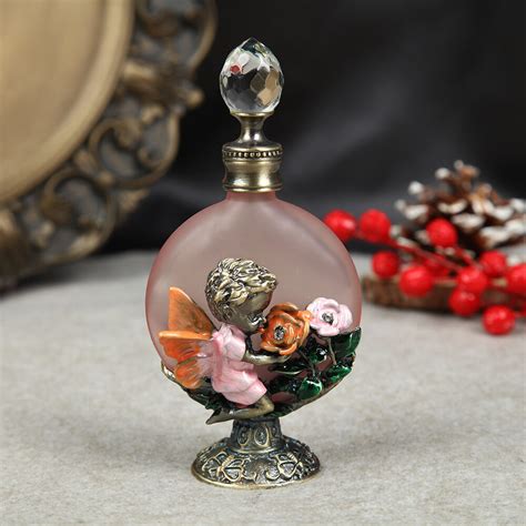 Vintage Perfume Bottle, Angel Rose Pattern 30ml Refillable Empty ...