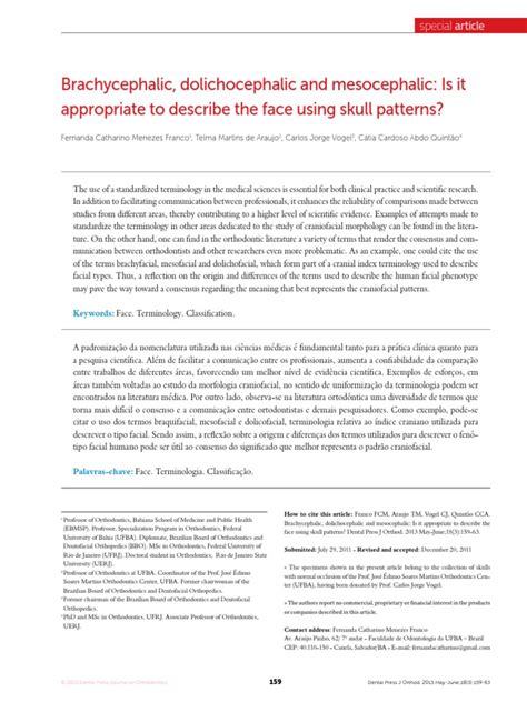 Cephalic N Facial Index | PDF | Cognição | Science