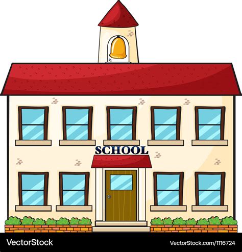 A school building Royalty Free Vector Image - VectorStock