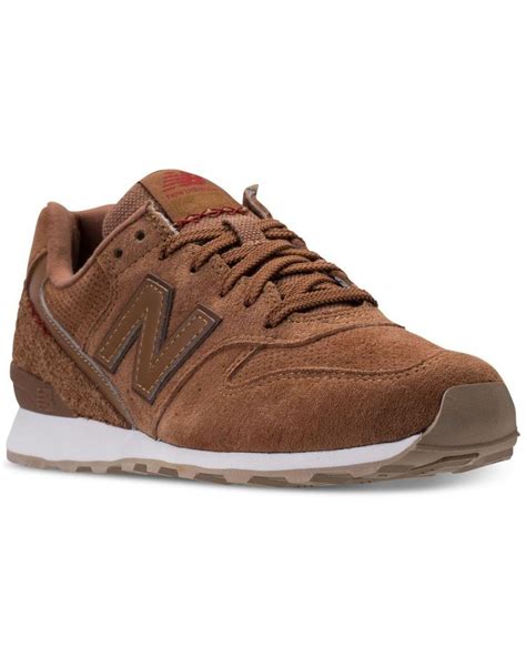 New Balance | Brown Women's 696 Suede Casual Sneakers From Finish Line ...