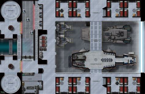 Sci-fi Military Base Map - The Garrison Deck