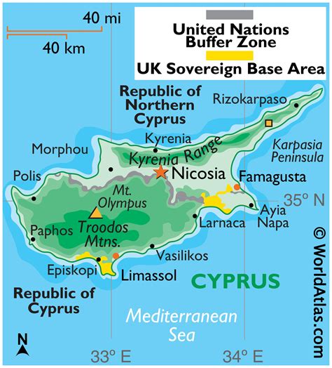 Cyprus Map / Geography of Cyprus / Map of Cyprus - Worldatlas.com