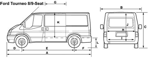 2008 Ford Tourneo Minivan blueprints free - Outlines