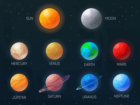 Planets in vector by Ohita Fiction on Dribbble