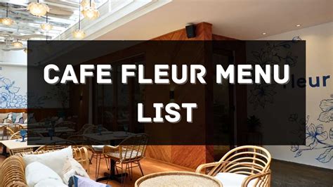 Cafe Fleur Menu Prices Philippines 2024 [Updated] — All About ...