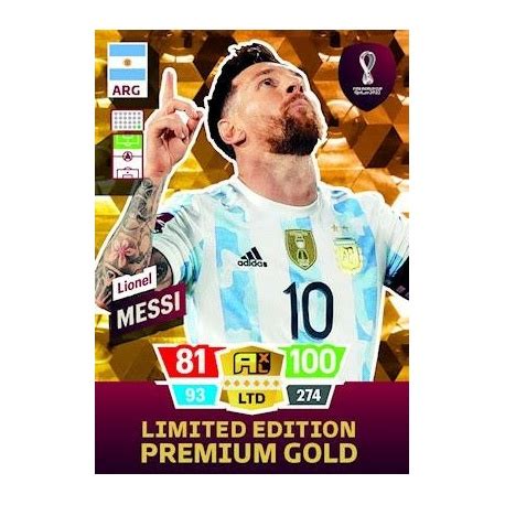 Offer Soccer Cards Lionel Messi Premium Gold Limited Edition Panini ...