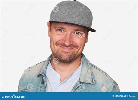 Cheerful Handsome Young Man in Baseball Cap Stock Photo - Image of face ...