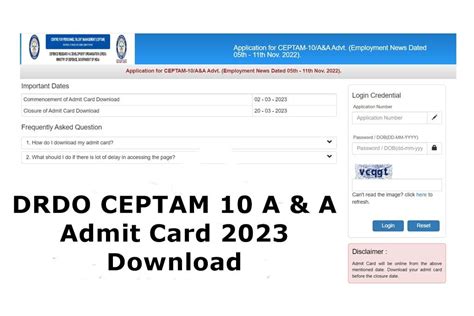 DRDO CEPTAM 10 A & A Admit Card 2023 Download - Sarkari Result