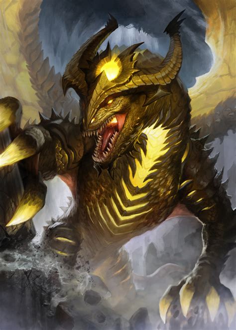 ArtStation - Dragonvault Gold Dragon Card