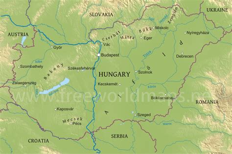 Hungary Physical Map