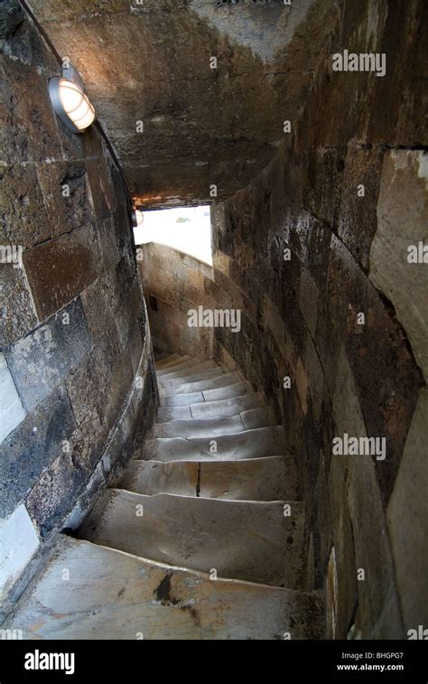 Steps inside the Leaning tower of Pisa Stock Photo - Alamy