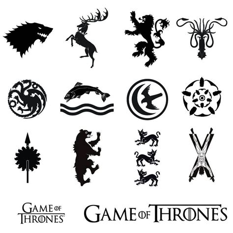 Game of Thrones Sigils/logos SVG/PNG/EPS Files Stark Baratheon ...