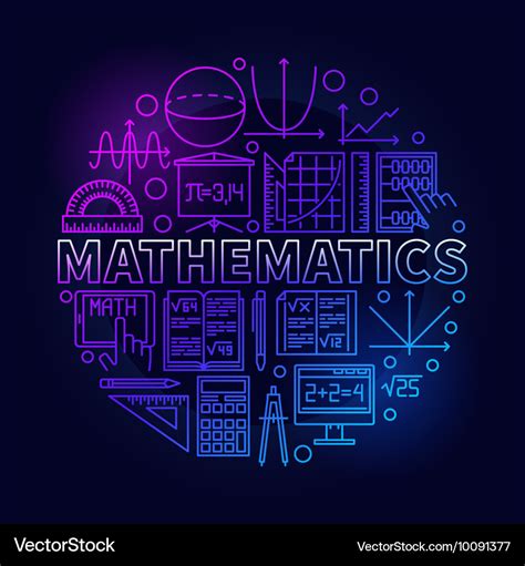 Math linear colorful symbol Royalty Free Vector Image