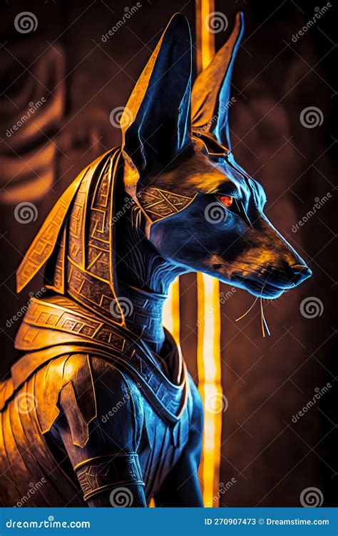 Anubis. Jackal Sketch Vector Illustration. Ancient Egyptian God Of ...