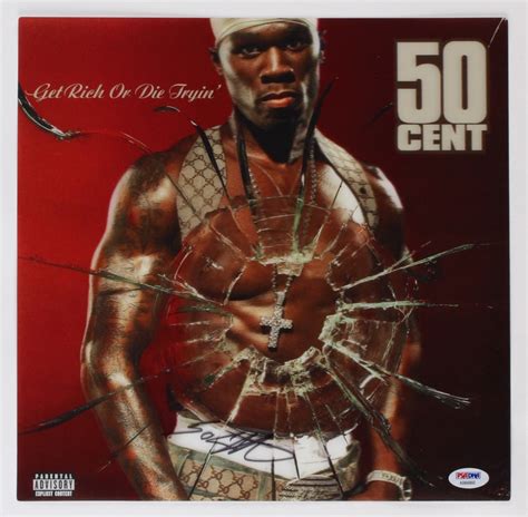 50 Cent Signed "Get Rich Or Die Tryin'" 3D Album Flat (PSA COA ...