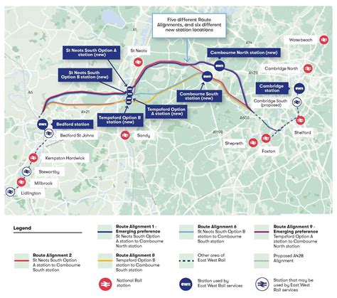 East West Rail Route Map