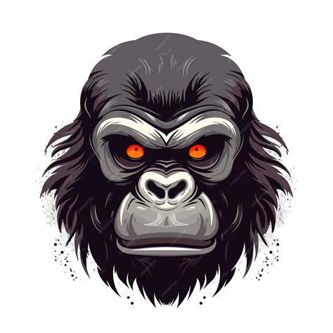 Premium Vector | Gorilla head logo design abstract drawing gorilla face ...