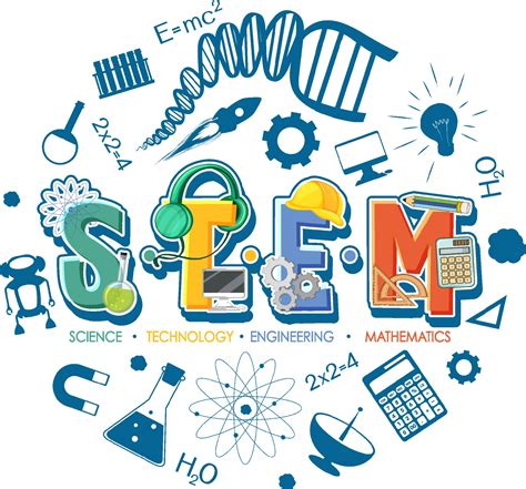 STEM education logo with icon ornament elements 3332379 Vector Art at ...