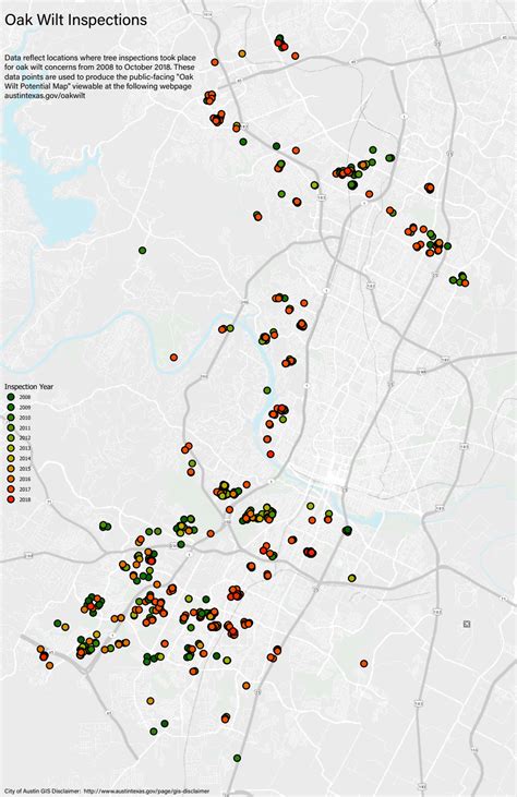 Texas Oak Wilt Maps | ArborCare & Consulting