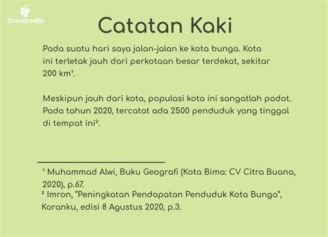 Cara Membuat Catatan Kaki Yang Baik dan Benar