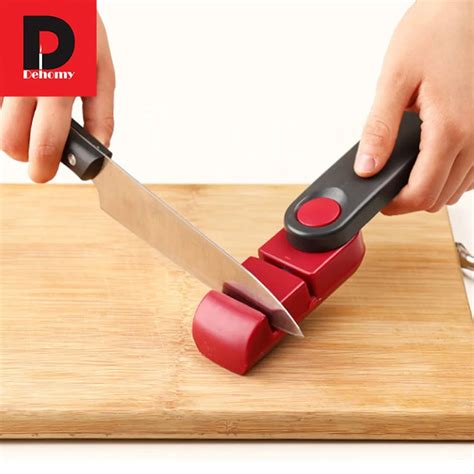 Dehomy Manual 2 stage Knife Sharpener tool with ABS Chef Knife ...