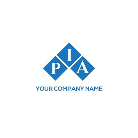 PIA letter logo design on WHITE background. PIA creative initials ...