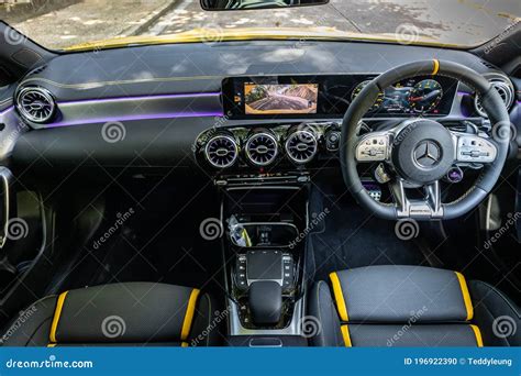 Mercedes-AMG A45S Interior editorial image. Image of mercedesbenz ...