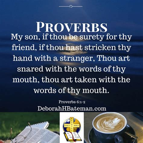 Deborah H Bateman - Author | Proverbs 6 1-2