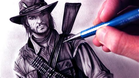 Let's Draw RED DEAD REDEMPTION - JOHN MARSTON - FAN ART FRIDAY - YouTube