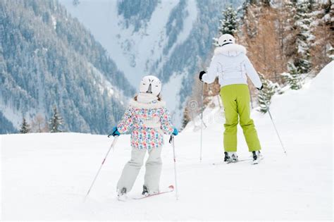 Ski lesson stock image. Image of alps, parent, excitement - 15898907