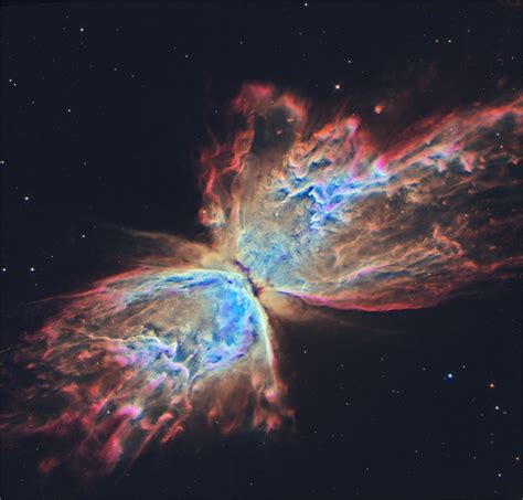 Butterfly Nebula NGC seen from the Hubble space telescope Its wingspan ...