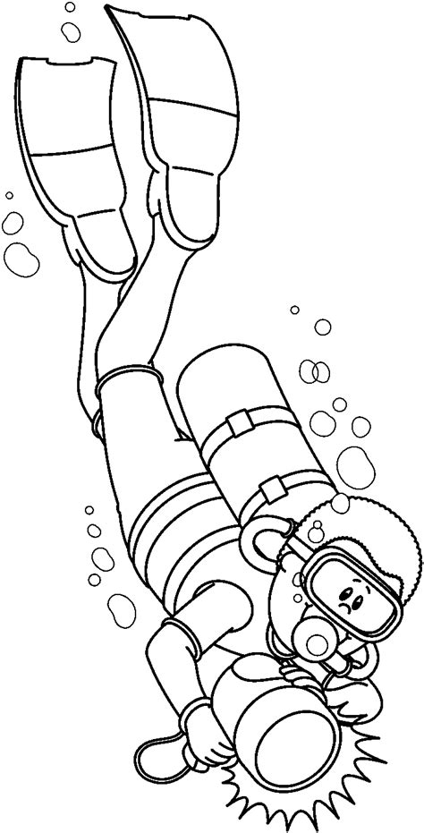 Diver Clipart Black And White - pic-dongle