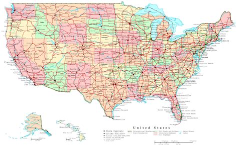 Drab Map Of Usa Interstate Highways Free Vector - Www