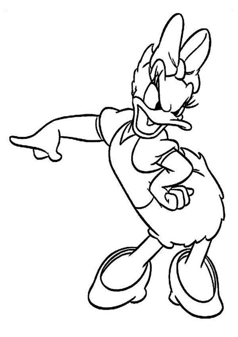 Daisy Duck, : Daisy Duck is a Little Mad Coloring Page Coloring Pages ...