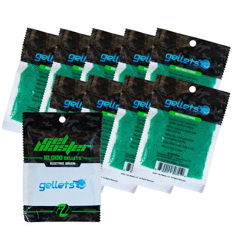 Buy Gel Blaster Gellets Refill Ammo (10 Pack – 10,000 Gellets Per Pack ...