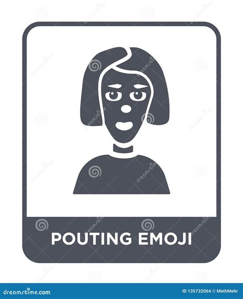 Pouting Emoji Vector Icon On White Background. Flat Vector Pouting ...