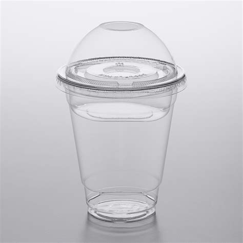 Choice 12 oz. Clear Plastic Cold Cup with 4 oz. Insert and PET Dome and ...