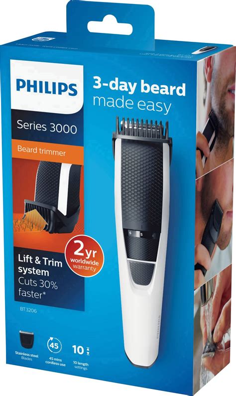 Philips BT3206/14 Beard trimmer Black | Conrad.com