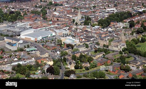 aerial view of Rugby town centre Stock Photo, Royalty Free Image ...