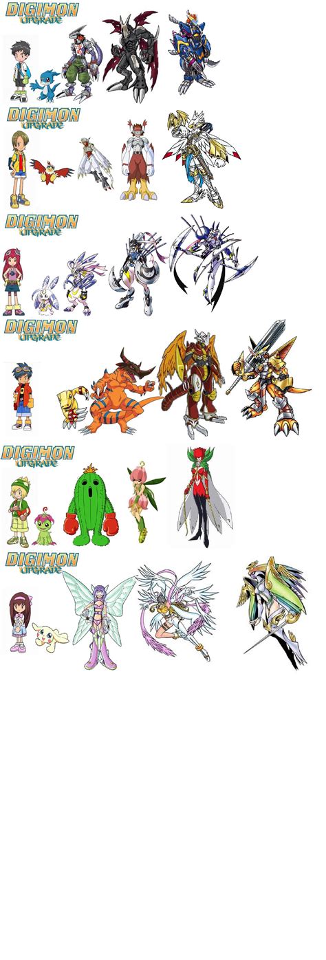 Digimon upgrade characters by pokewomon on DeviantArt