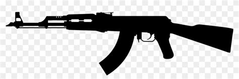 Kalashnikov,automatic Vector Graphics - Ak 47 Silhouette Png ...