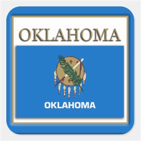 Oklahoma State Flag Design Sticker | Zazzle